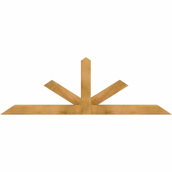 Ekena Millwork Saratoga Rough Sawn Timber Gable Bracket, Western Red Cedar, 72"W x 24"H x 4"D x 4"F, 8/12 Pitch GBW072X24X0404SAR00RWR - main